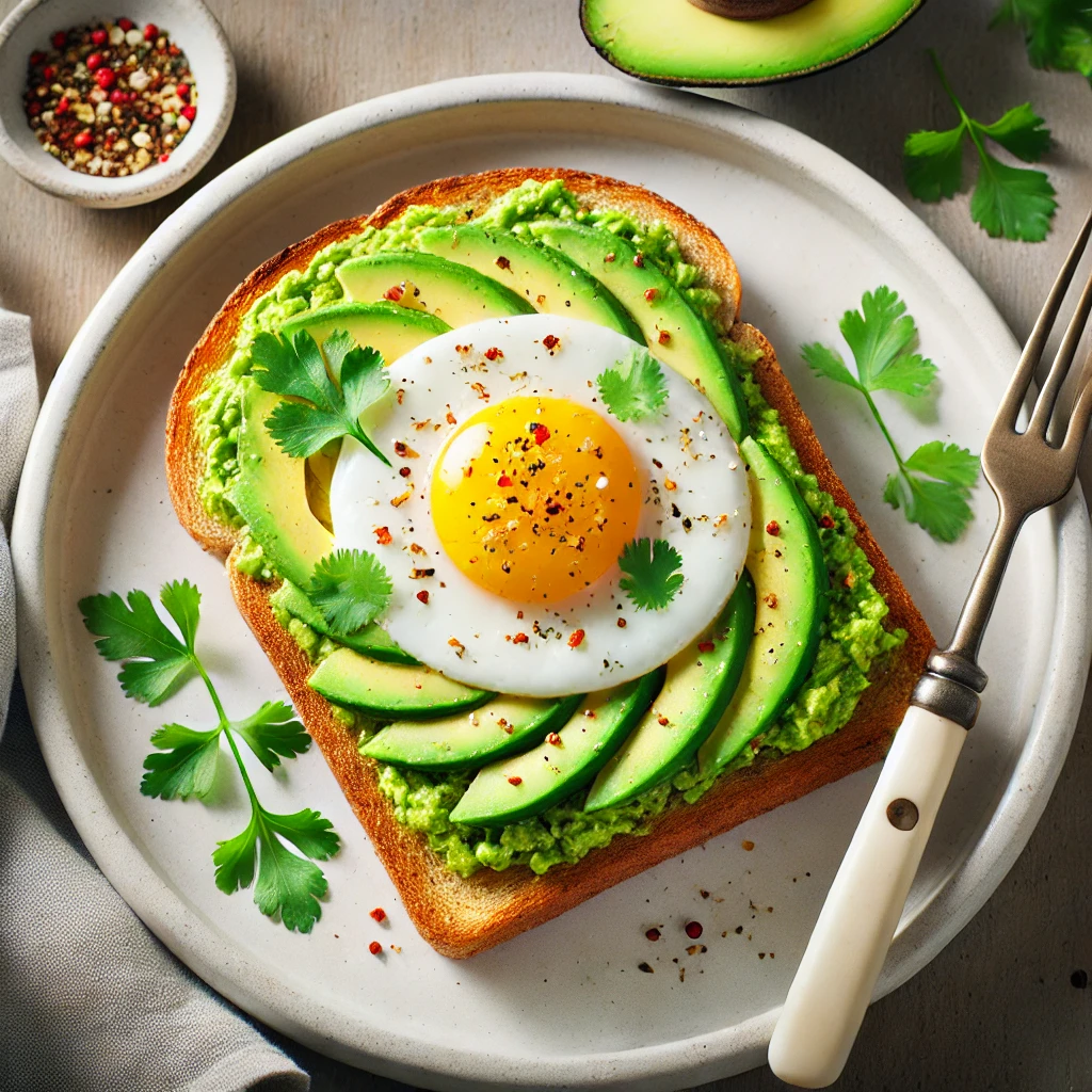 Healthy Avocado and Egg Breakfast Toast